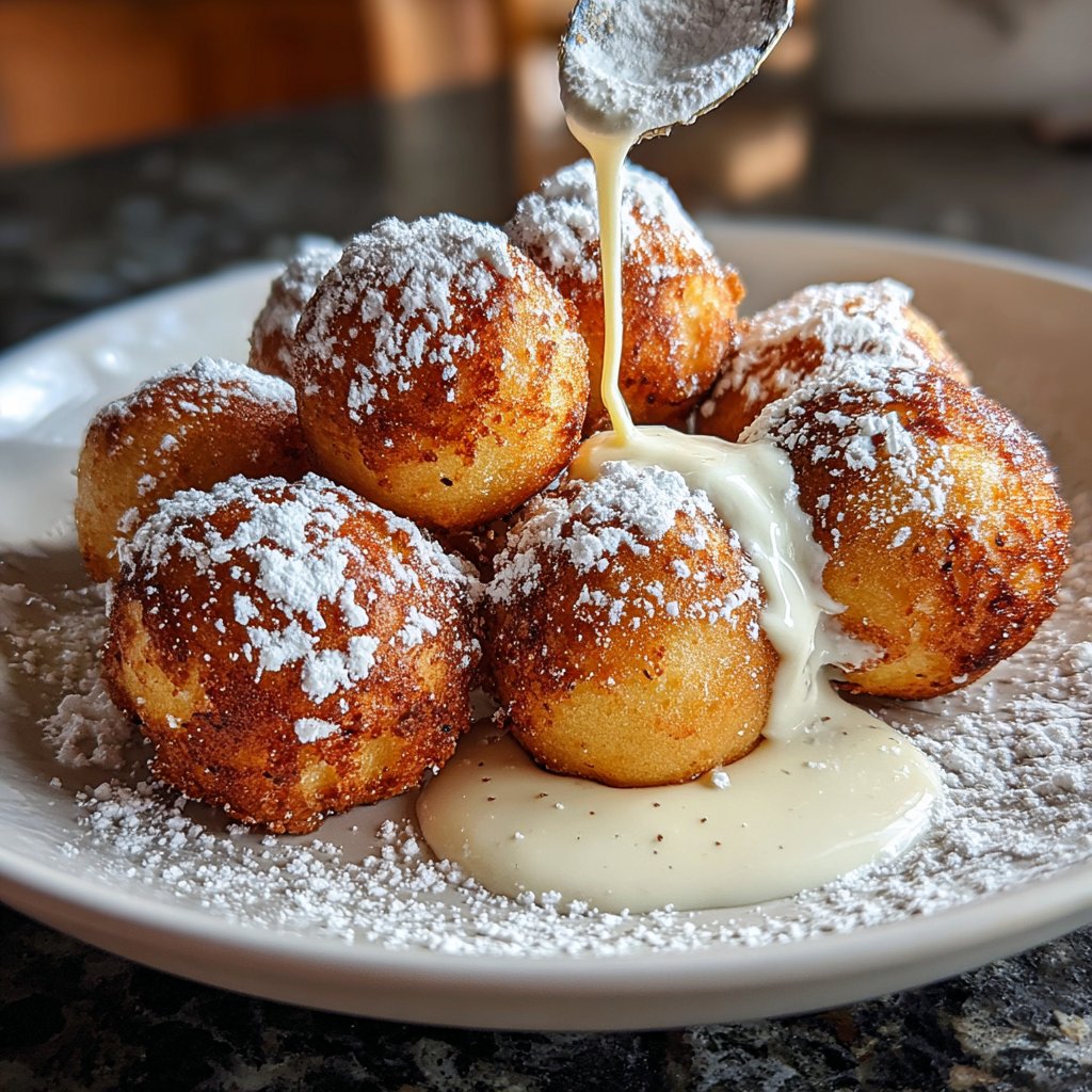 Quarkbällchen mit Joghurtteig