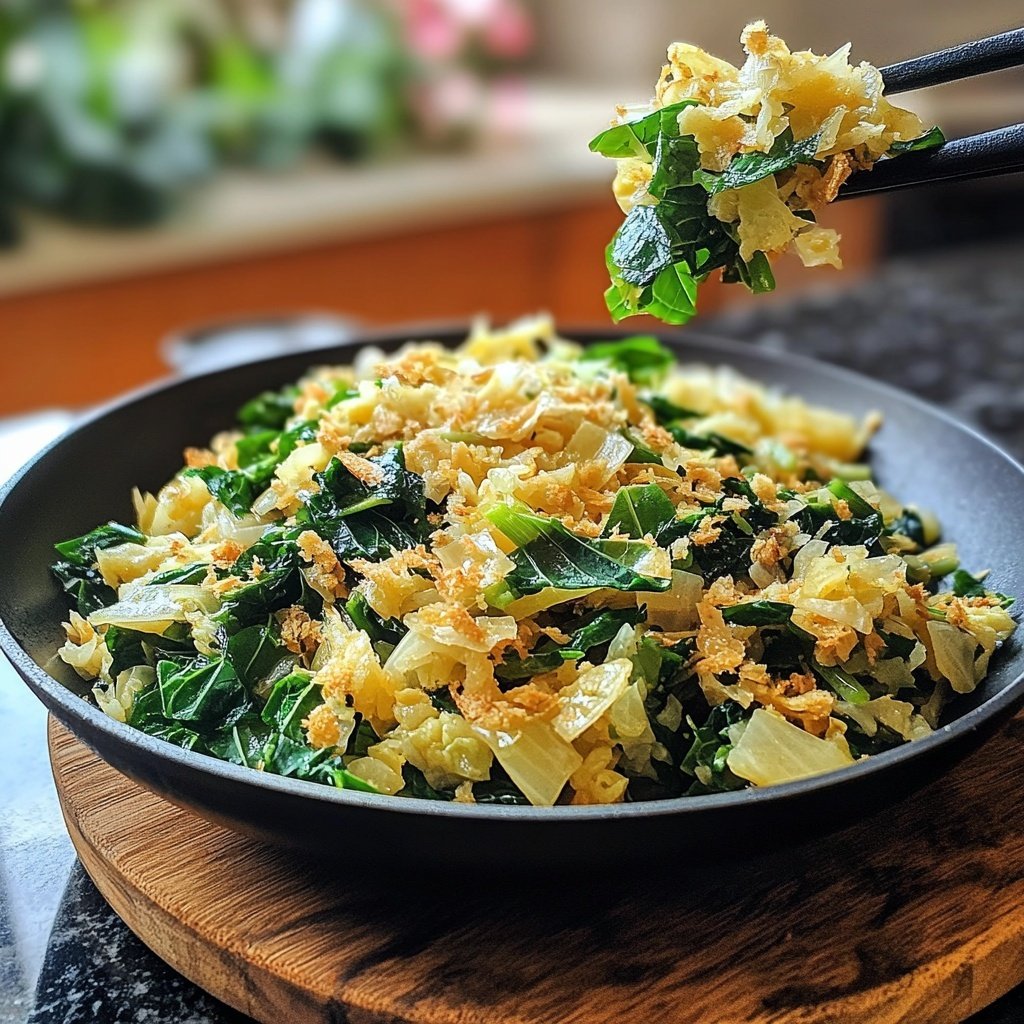 Weißkohl aus dem Wok, asiatisch, vegan