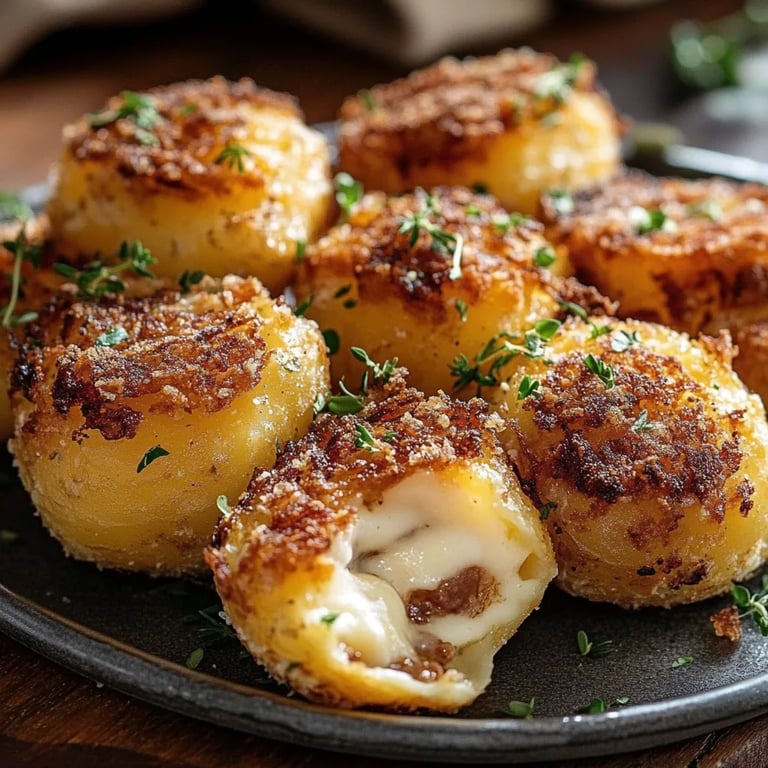 Knusprig gefüllte Kartoffeln mit Käse und Hackfleisch