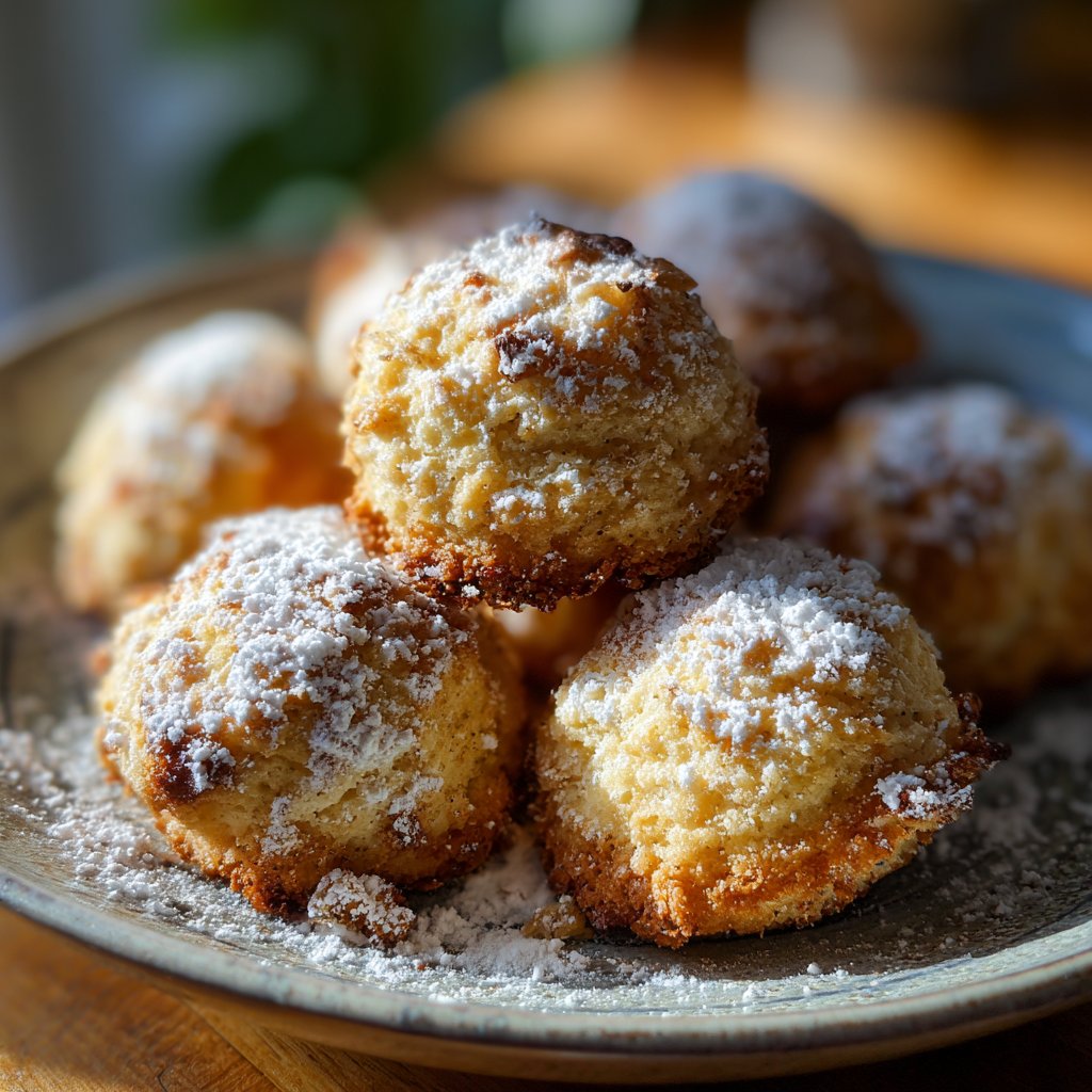 Quarkbällchen aus dem Backofen