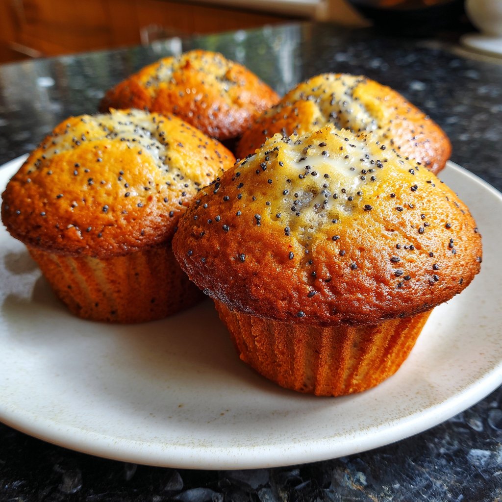 Muffins mit Zitrone und Mohn