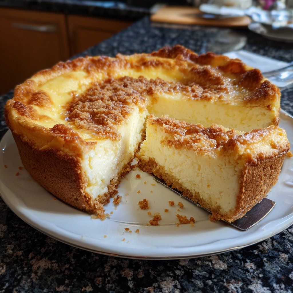 Käsekuchen mit Zitronenboden