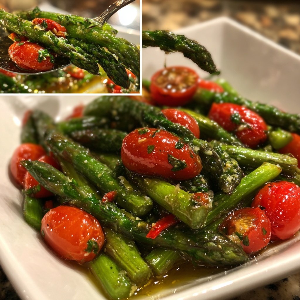 Grüner Spargel Mit Tomaten