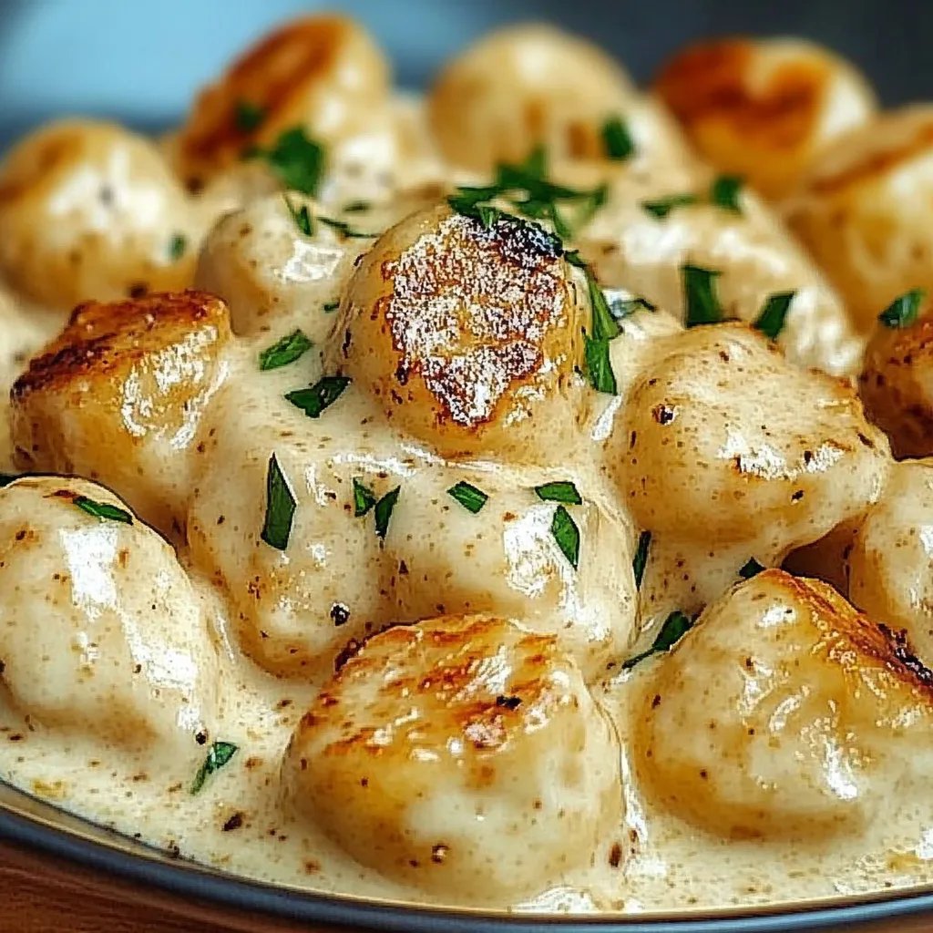 Asiago-Hühnchen mit Gnocchi