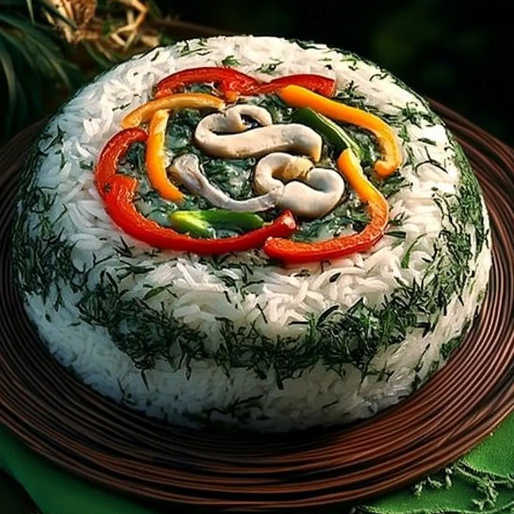 Kräuter-Reisring mit Hähnchengeschnetzeltem