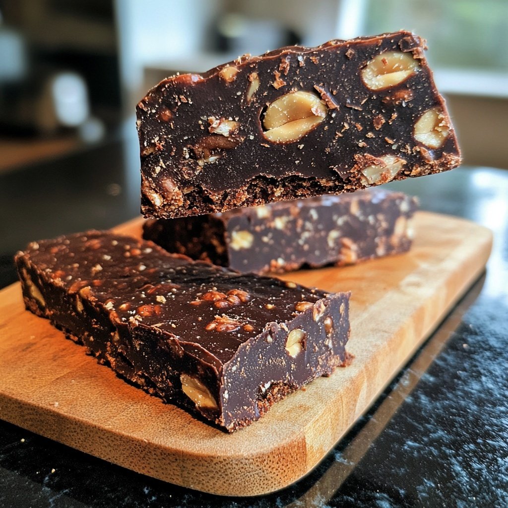 Zuckerfreie Schoko-Erdnussriegel