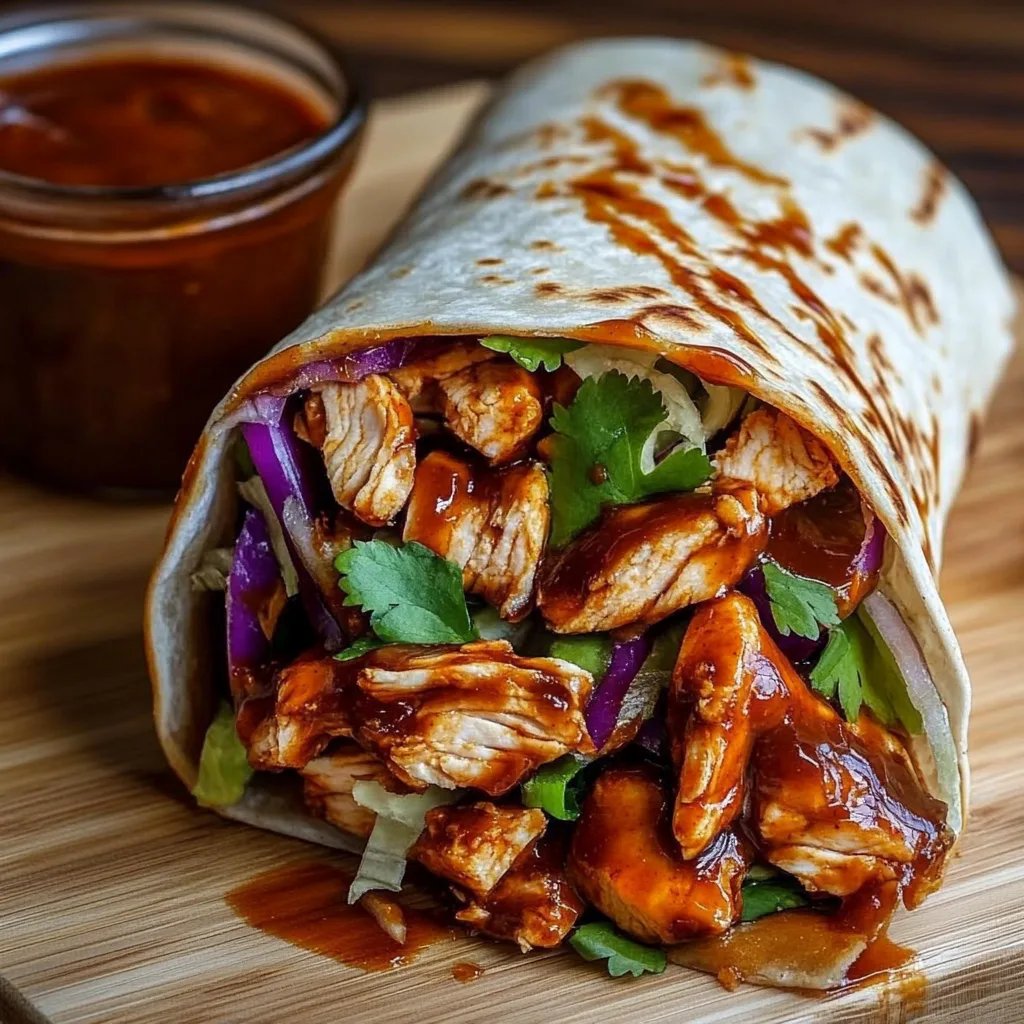 Honig BBQ Hähnchen Wraps