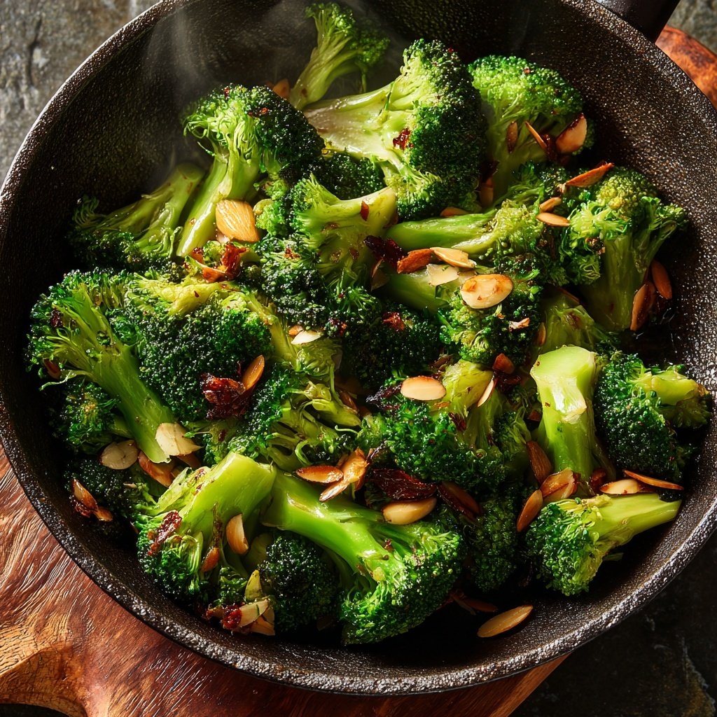 Brokkoli Pfanne Mit Mandeln
