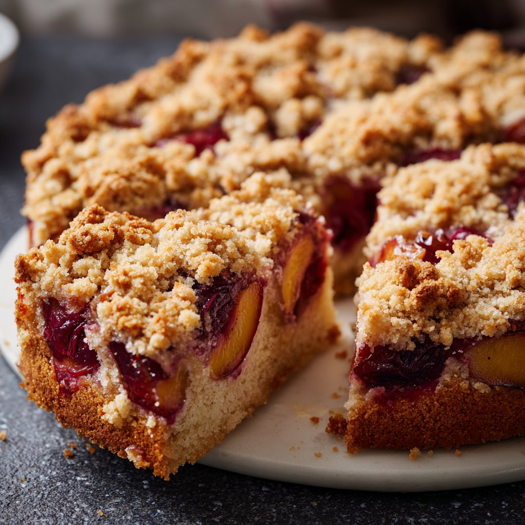 Kuchen mit Zwetschgen und Streuseln