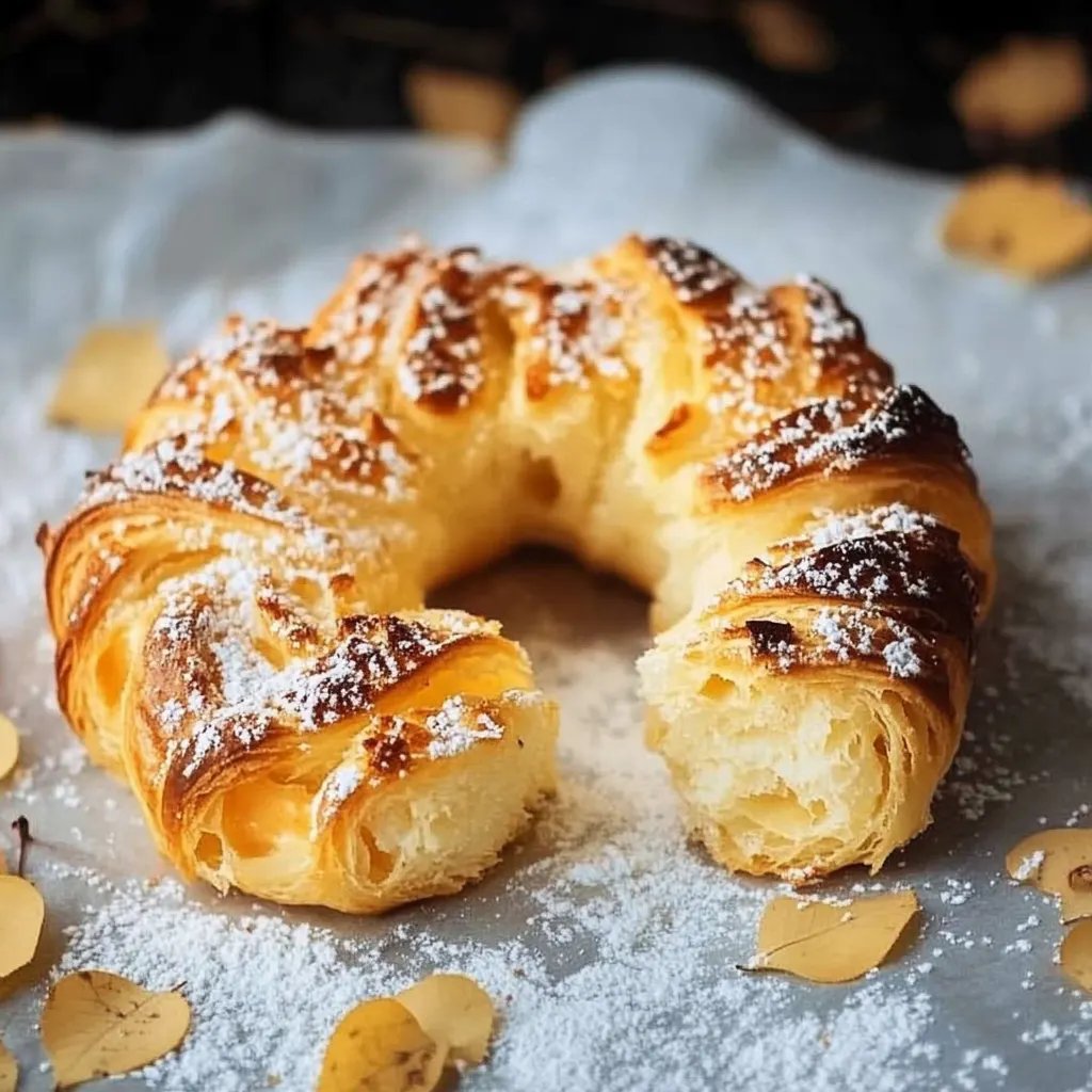 Apfelringe im Blätterteig