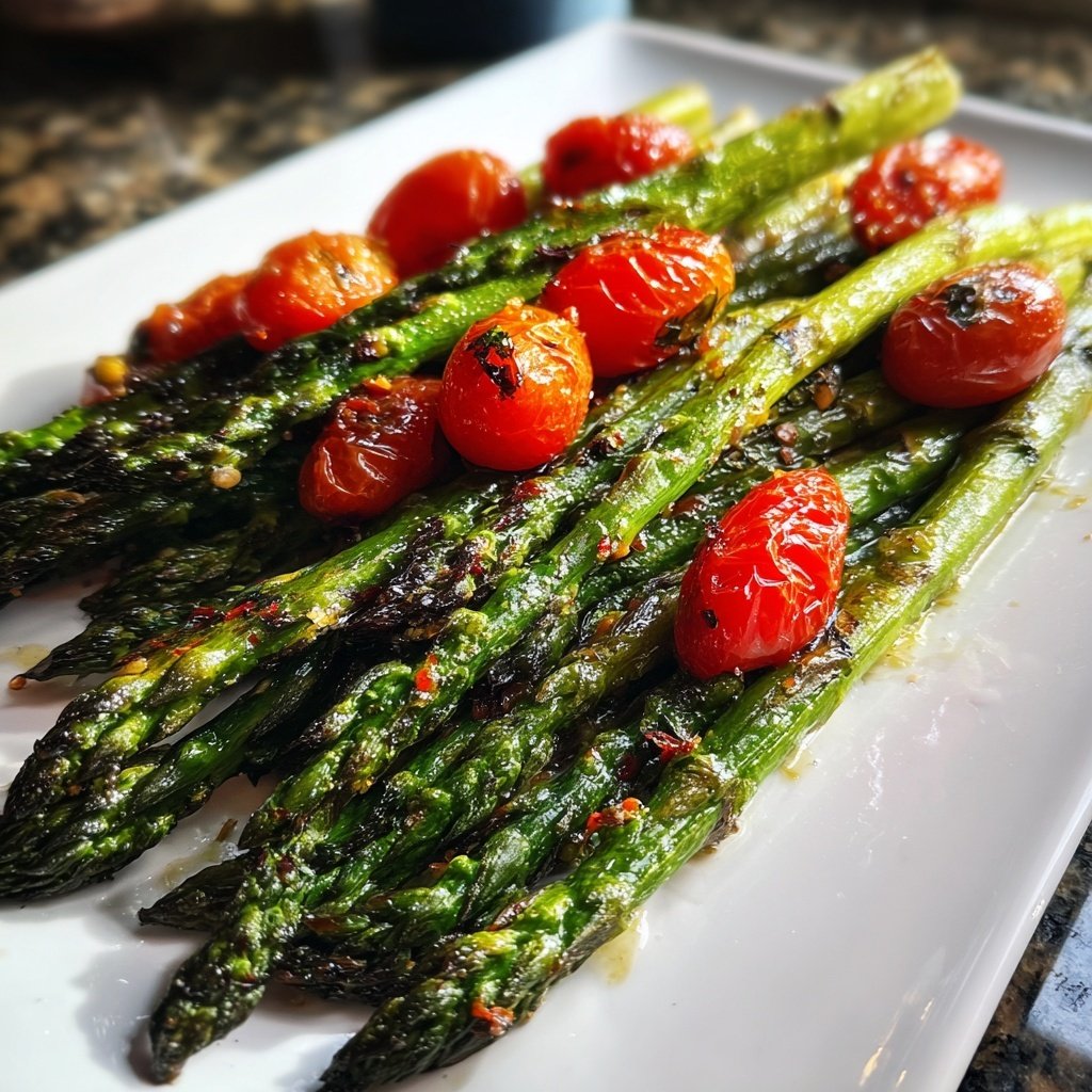 Grüner Spargel Mit Tomaten