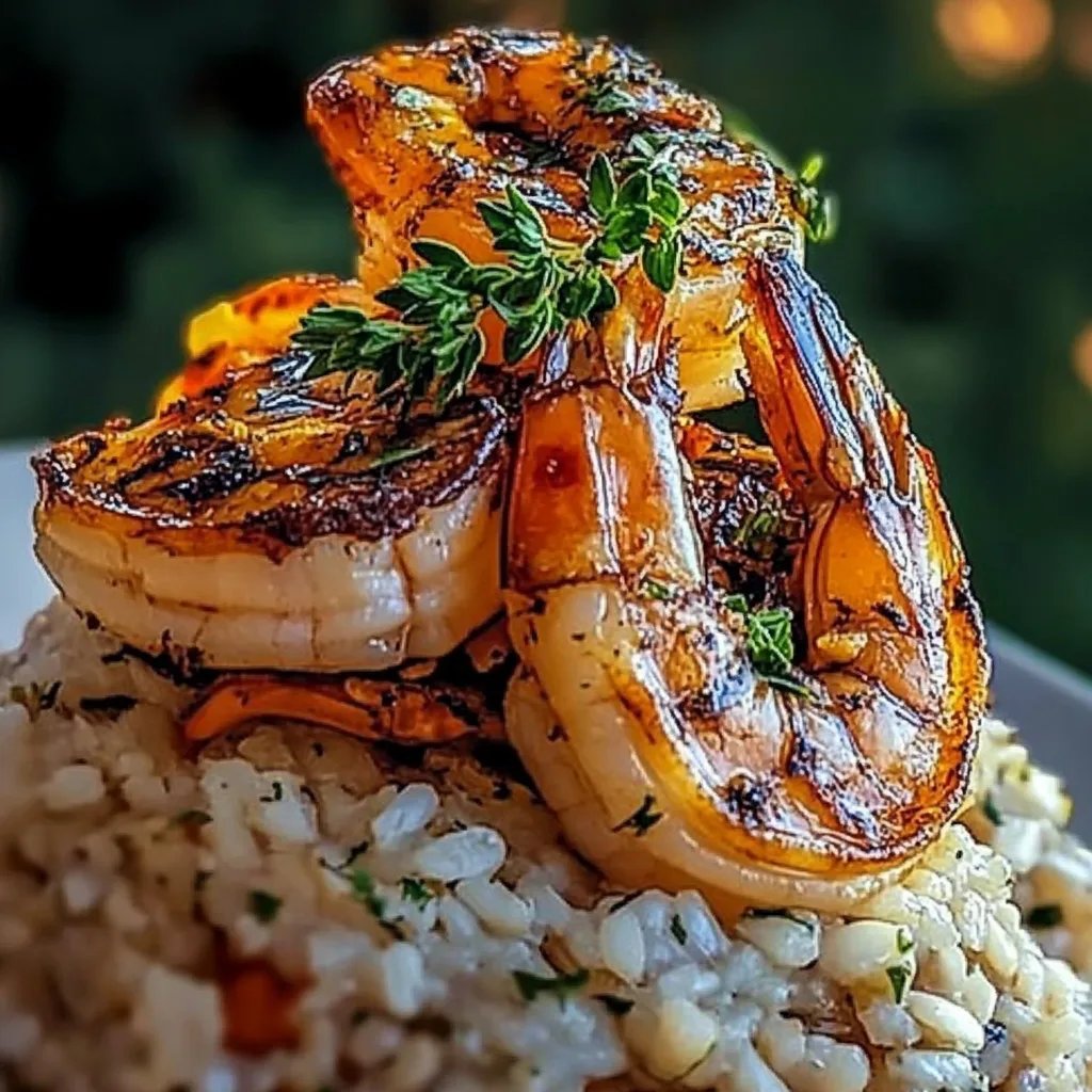 Garnelen Knoblauchbutter Reis