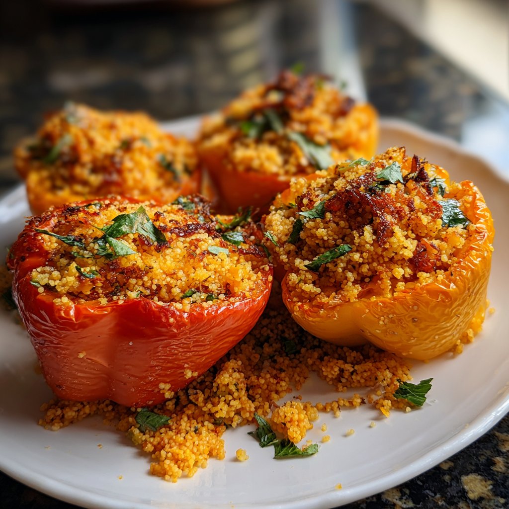 Gefüllte Paprika mit Couscous